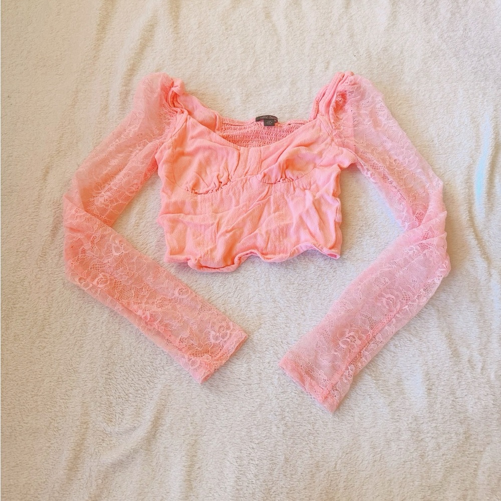 Wild Fable Pink Lace Blouse